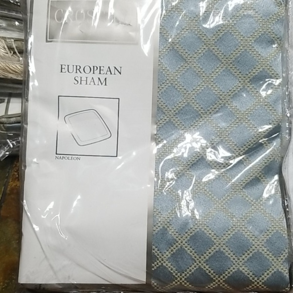 Croscill Napoleon Blue and Gold European Sham